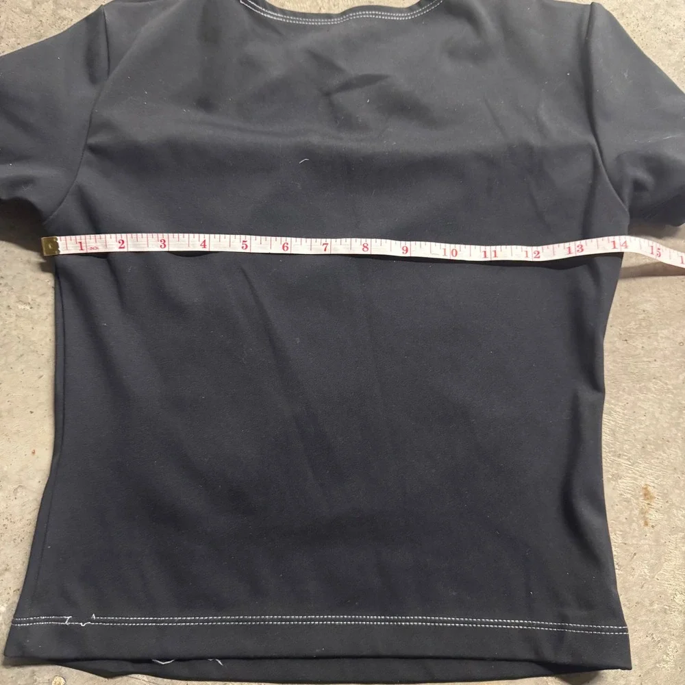 Nike Jordan Women's Black Cutout Short Sleeve Crop Top S/XS Athletic Sporty - Picture 6 of 8